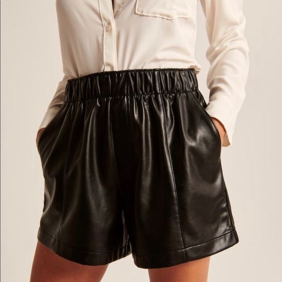 Abercrombie & Fitch Black Faux Leather Shorts - Picture 6 of 6